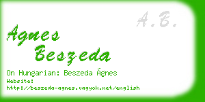 agnes beszeda business card